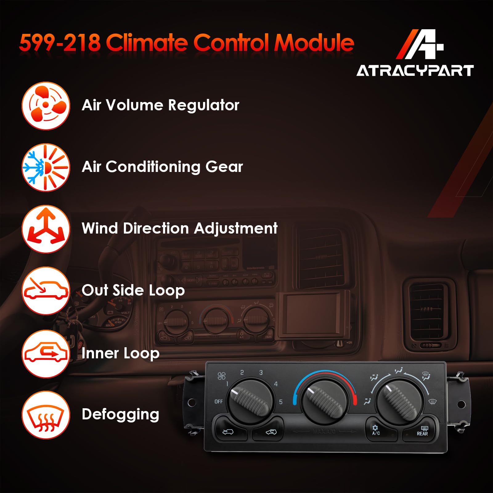 ATRACYPART 599-218 compatibility list highlighting Chevy and GMC models