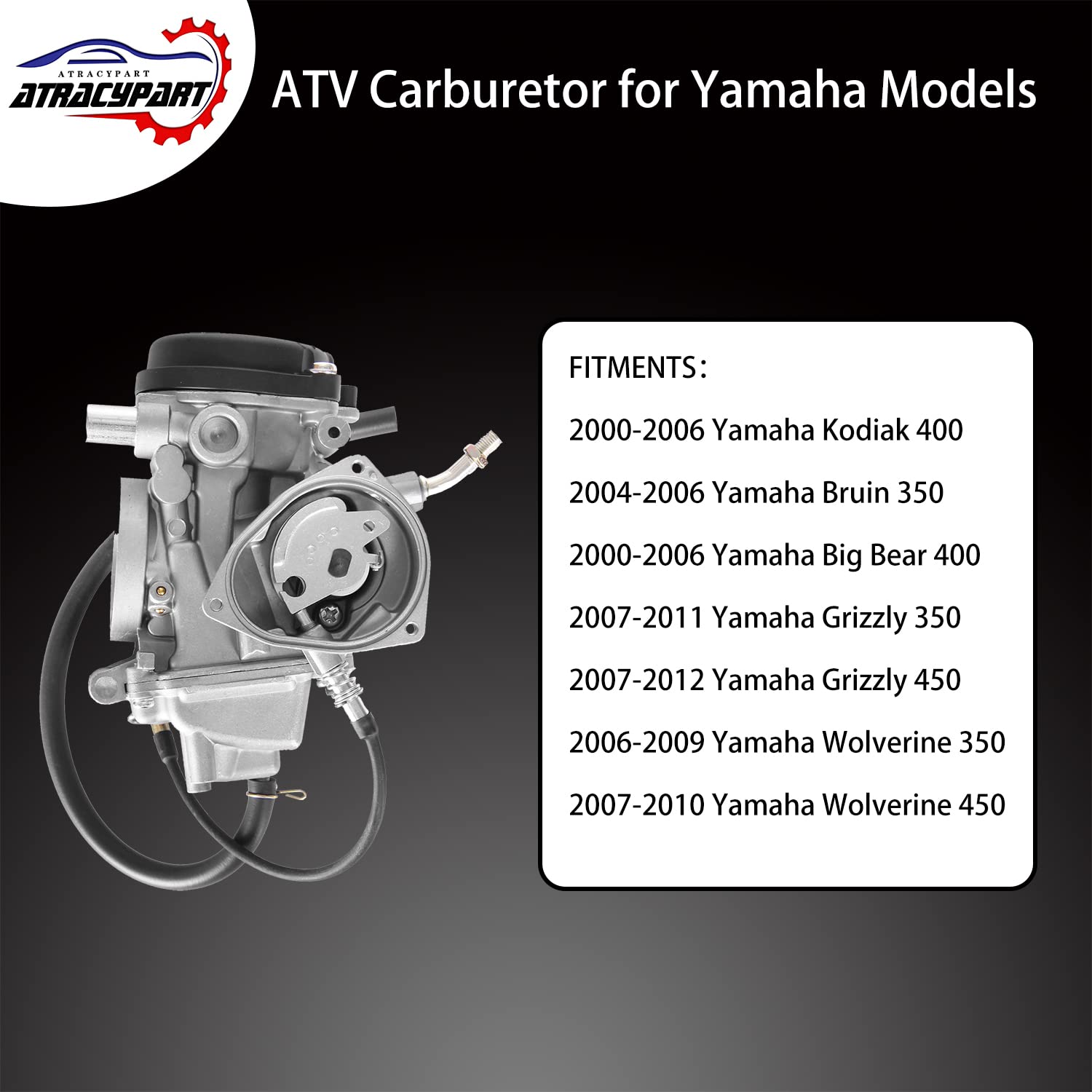 ATRACYPART air and fuel filters included for cleaner air intake.