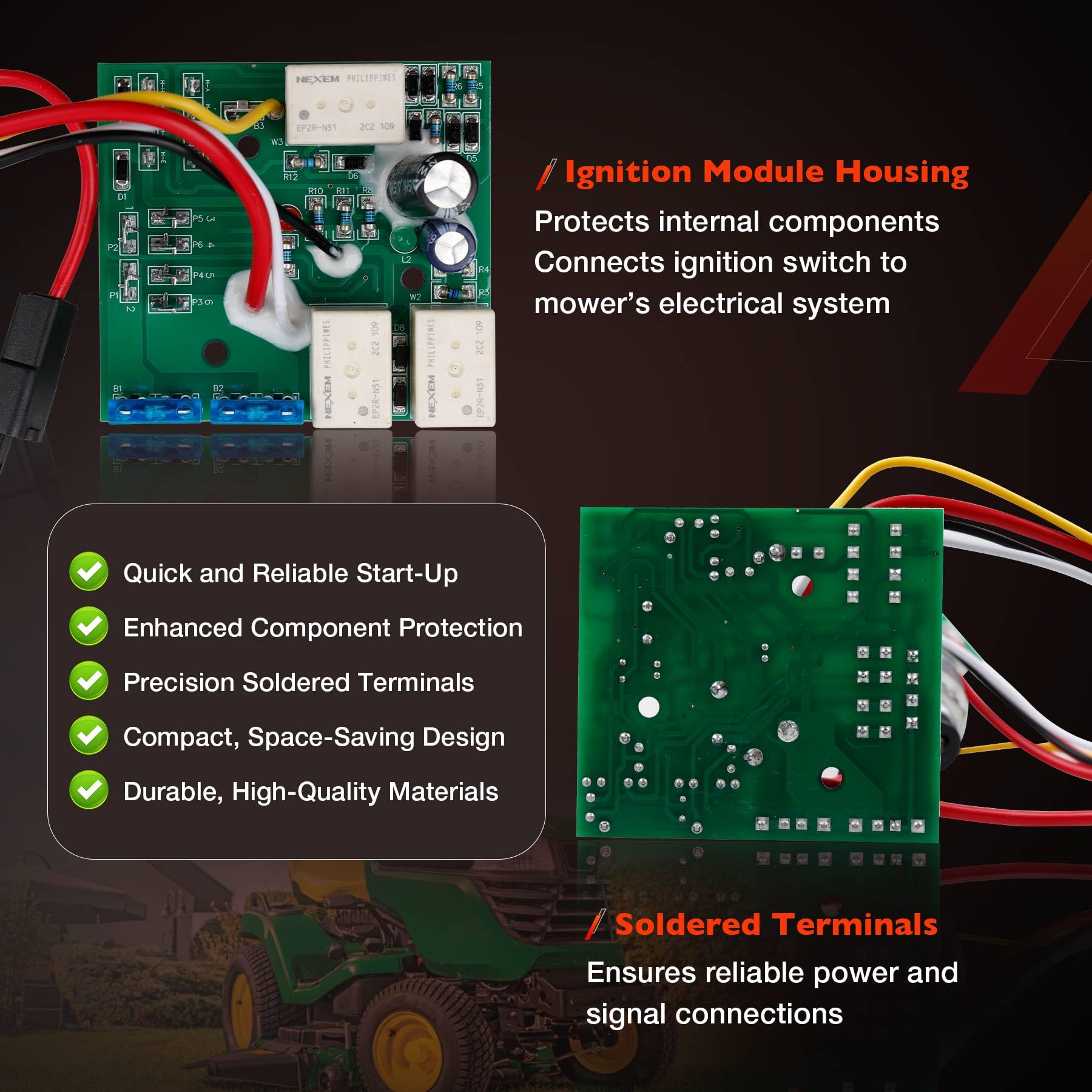 ATRACYPART AM132500 compatibility chart image communicates broad tractor compatibility.
