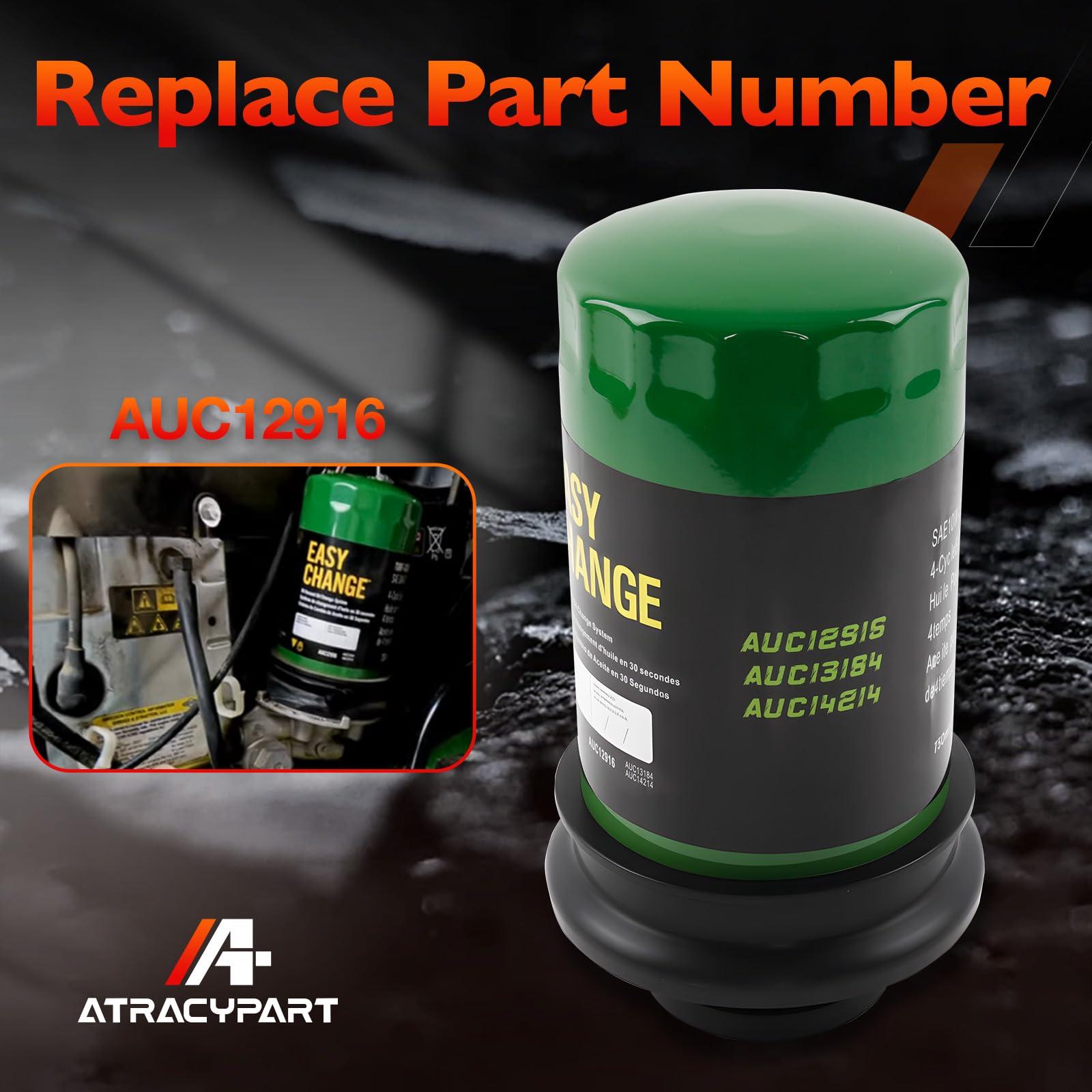 ATRACYPART AUC12916 filter close-up emphasizes durable construction and seal integrity.