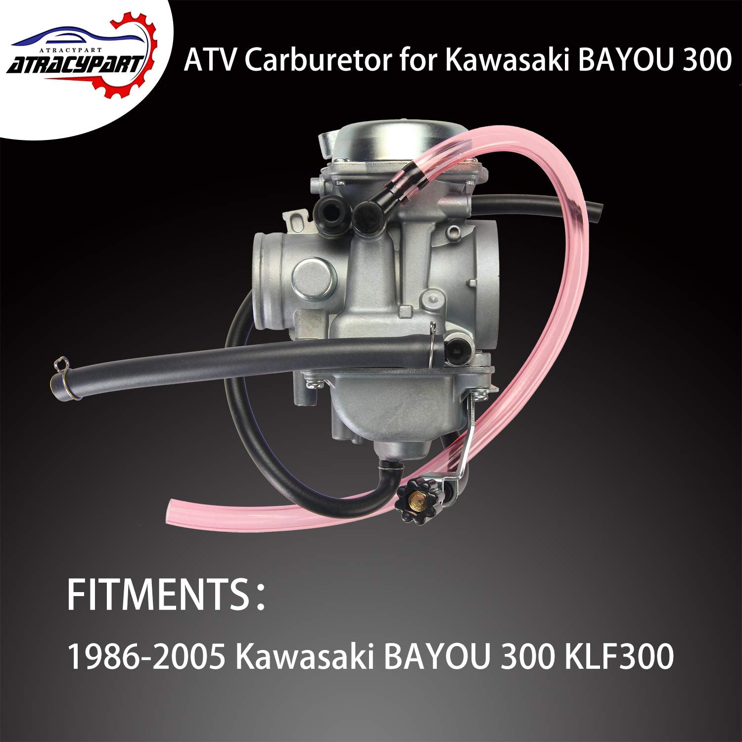 ATRACYPART Bayou 300 carburetor dimensions 32mm/37mm ensure proper intake fit.
