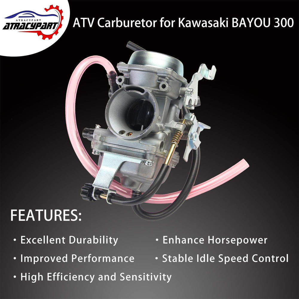 ATRACYPART Bayou 300 carburetor rear view confirms solid build for durable performance.