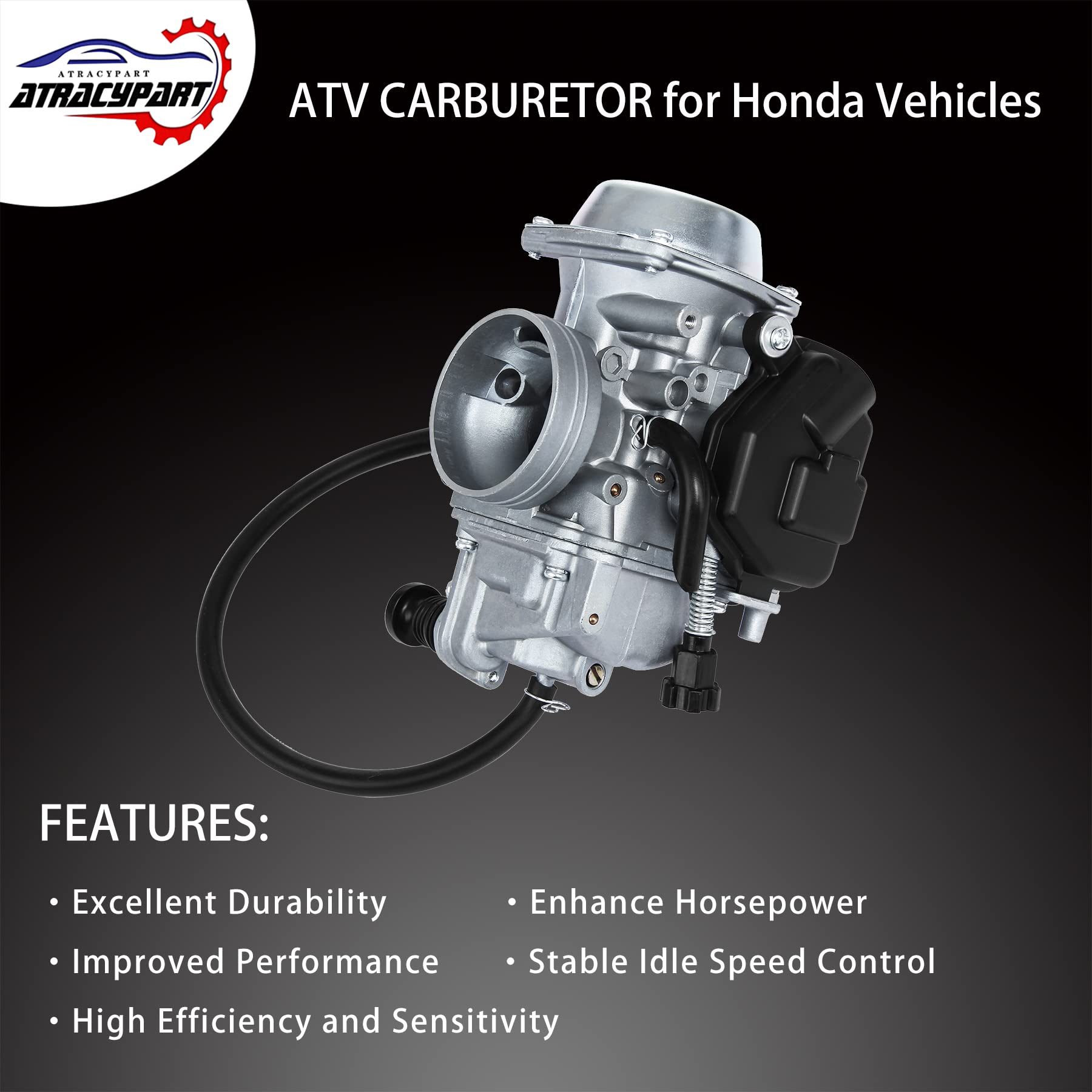ATRACYPART carburetor fitment detail showing precise OEM-style balance