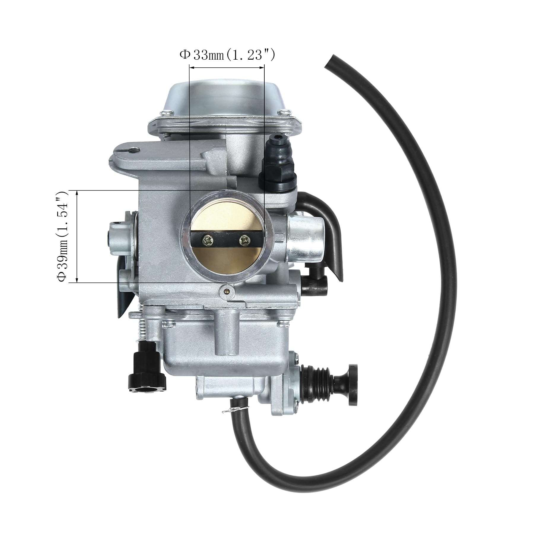 ATRACYPART intake dimensions highlight 33/39mm and 50/54mm sizes