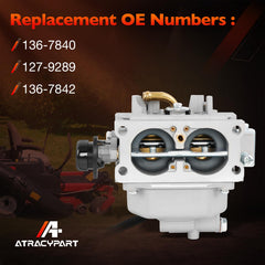 ATRACYPART carburetor kit for Exmark Radius E-Series delivers steady performance