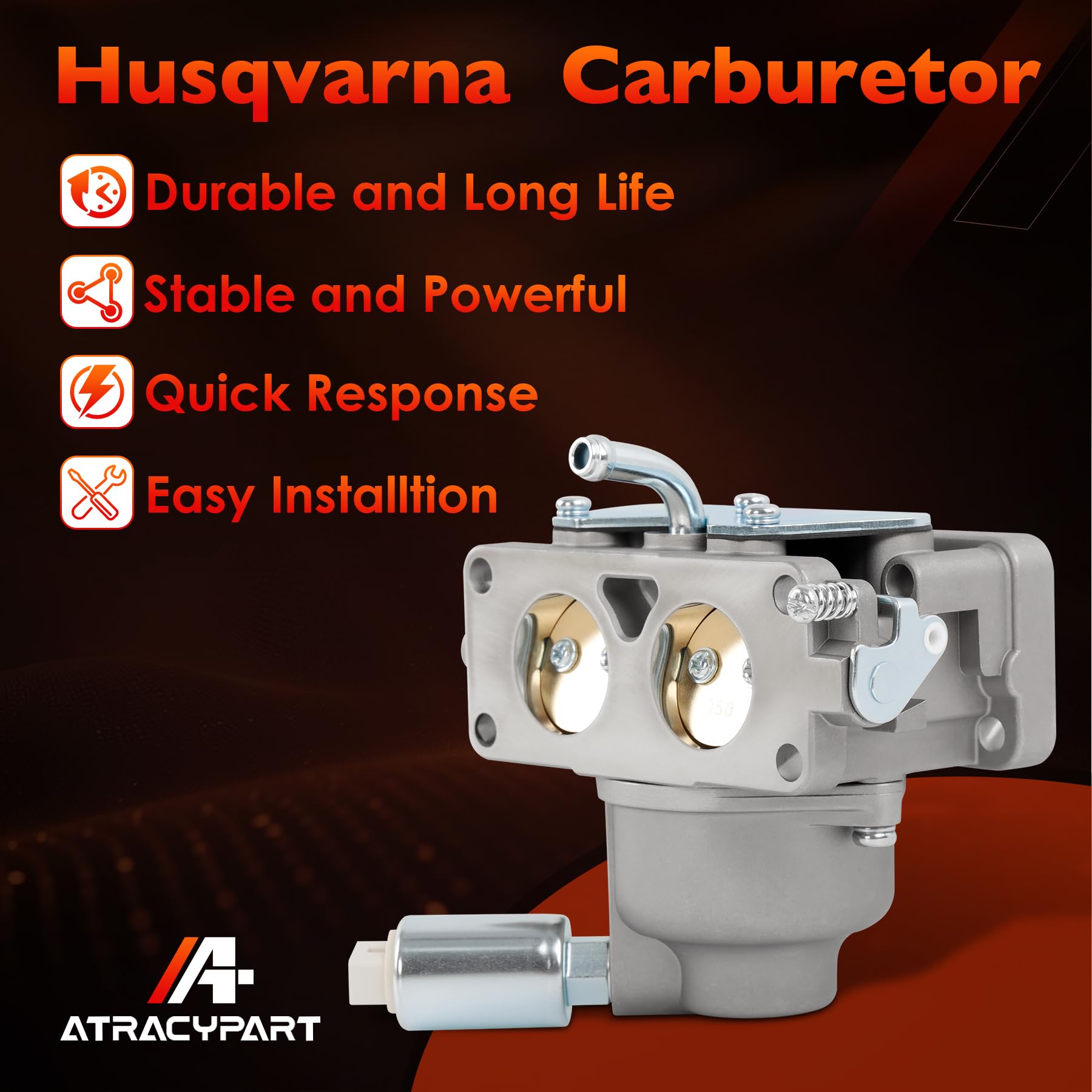 Spark plugs and fuel lines included in the ATRACYPART kit for reliable starts.