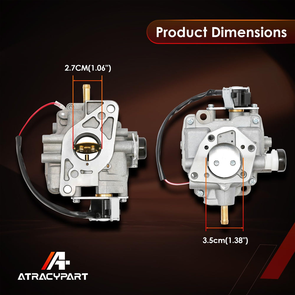 ATRACYPART carburetor assembled on a test bench showing stable fuel-air mix.