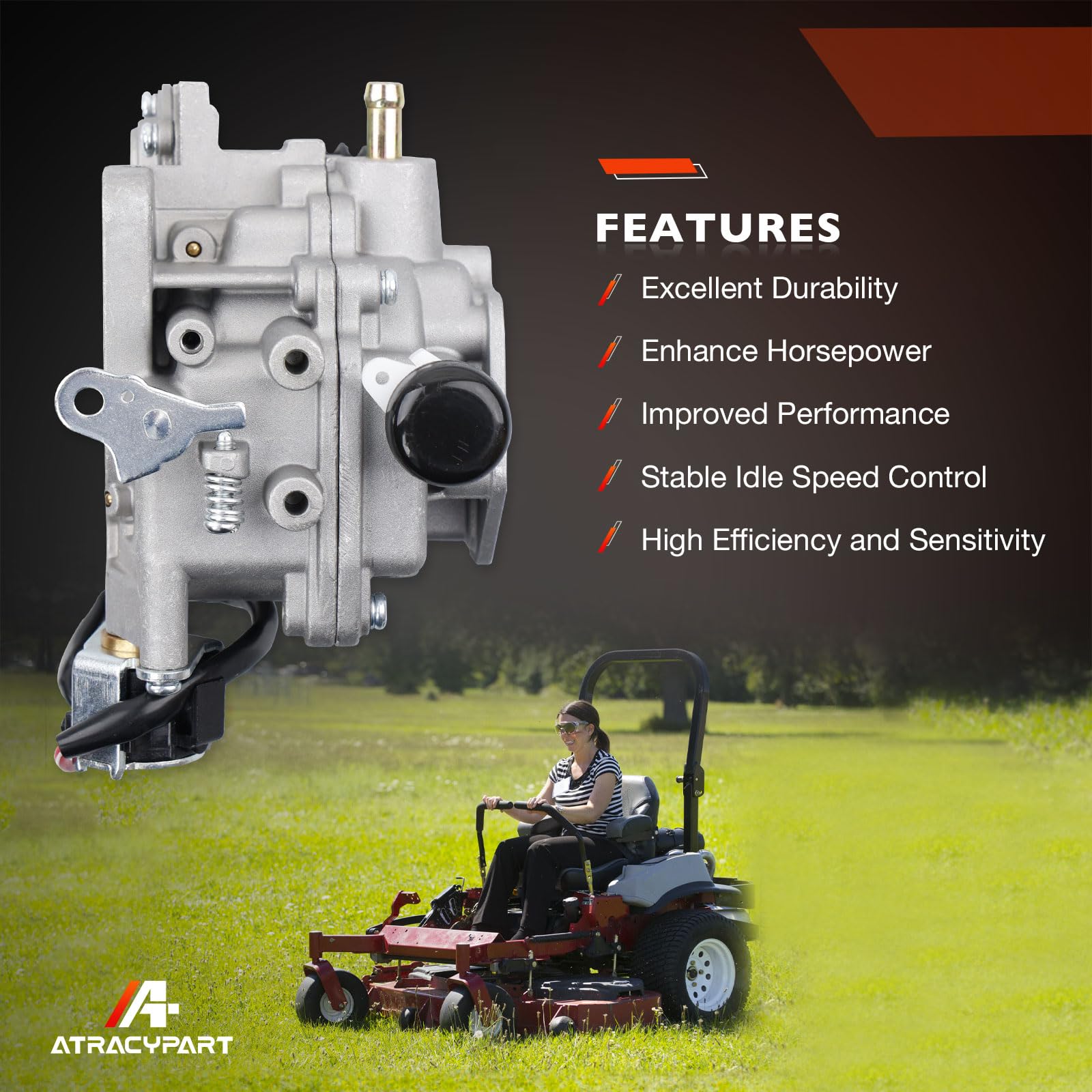 ATRACYPART Kohler carburetor with fuel pump in full pack for easy replacement.