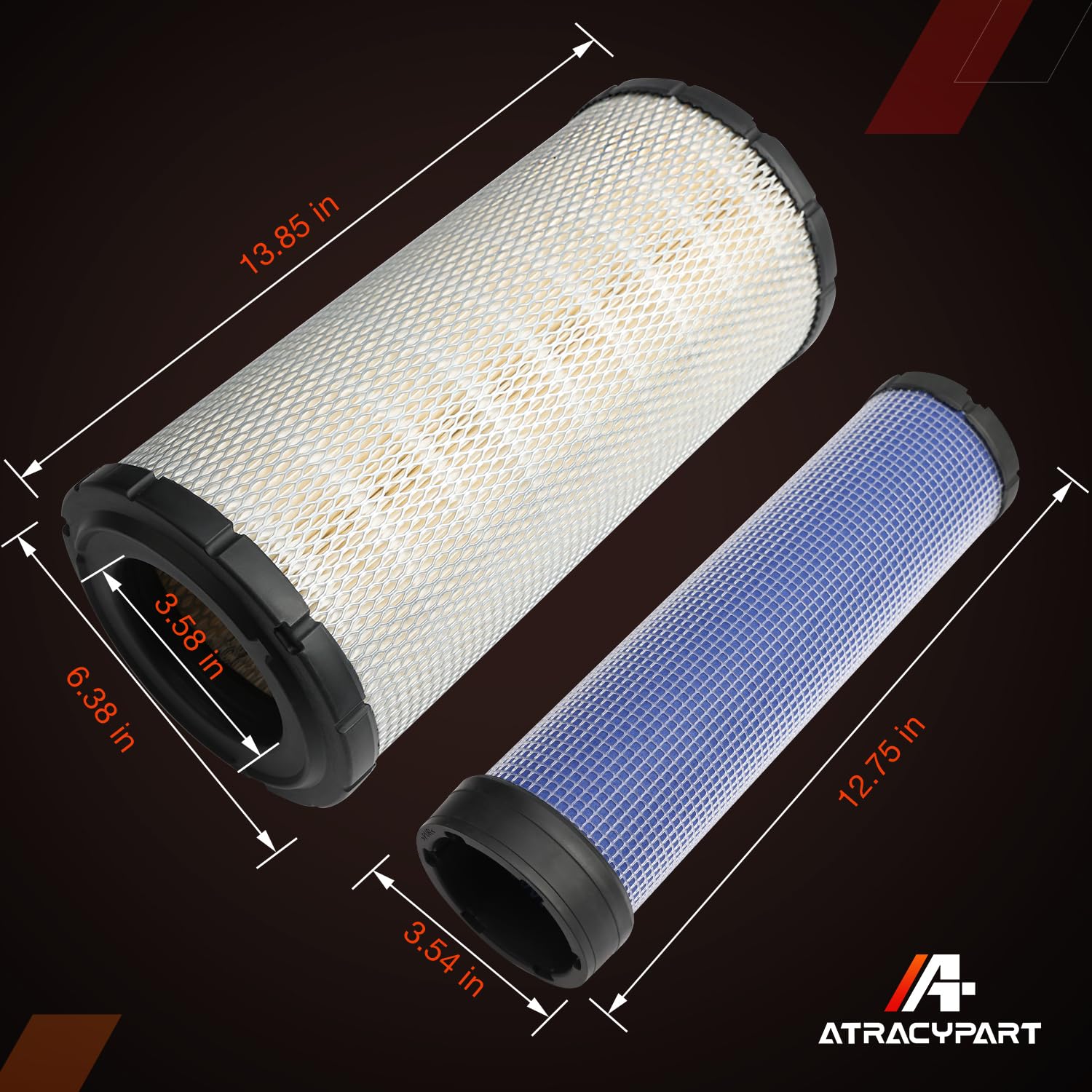 ATRACYPART Case and WIX compatible filter pair ready for quick service.