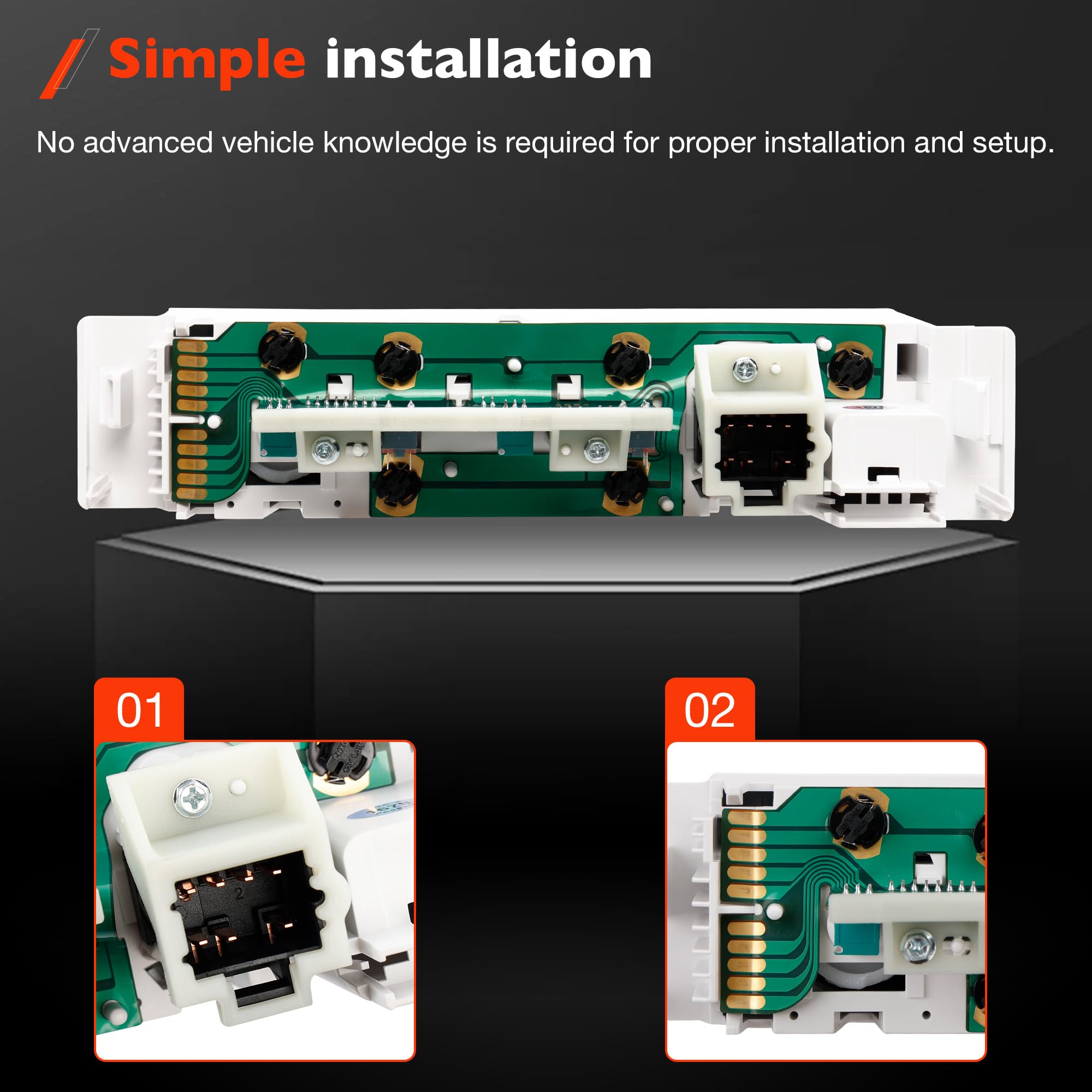 ATRACYPART climate control panel compatibility chart assists model matching