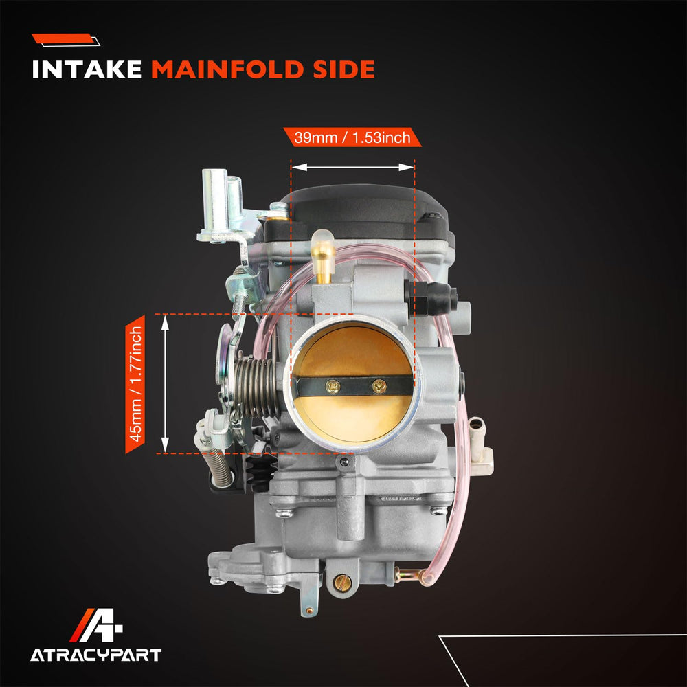 ATRACYPART CV40 carburetor air intake side showing connection to air filter.