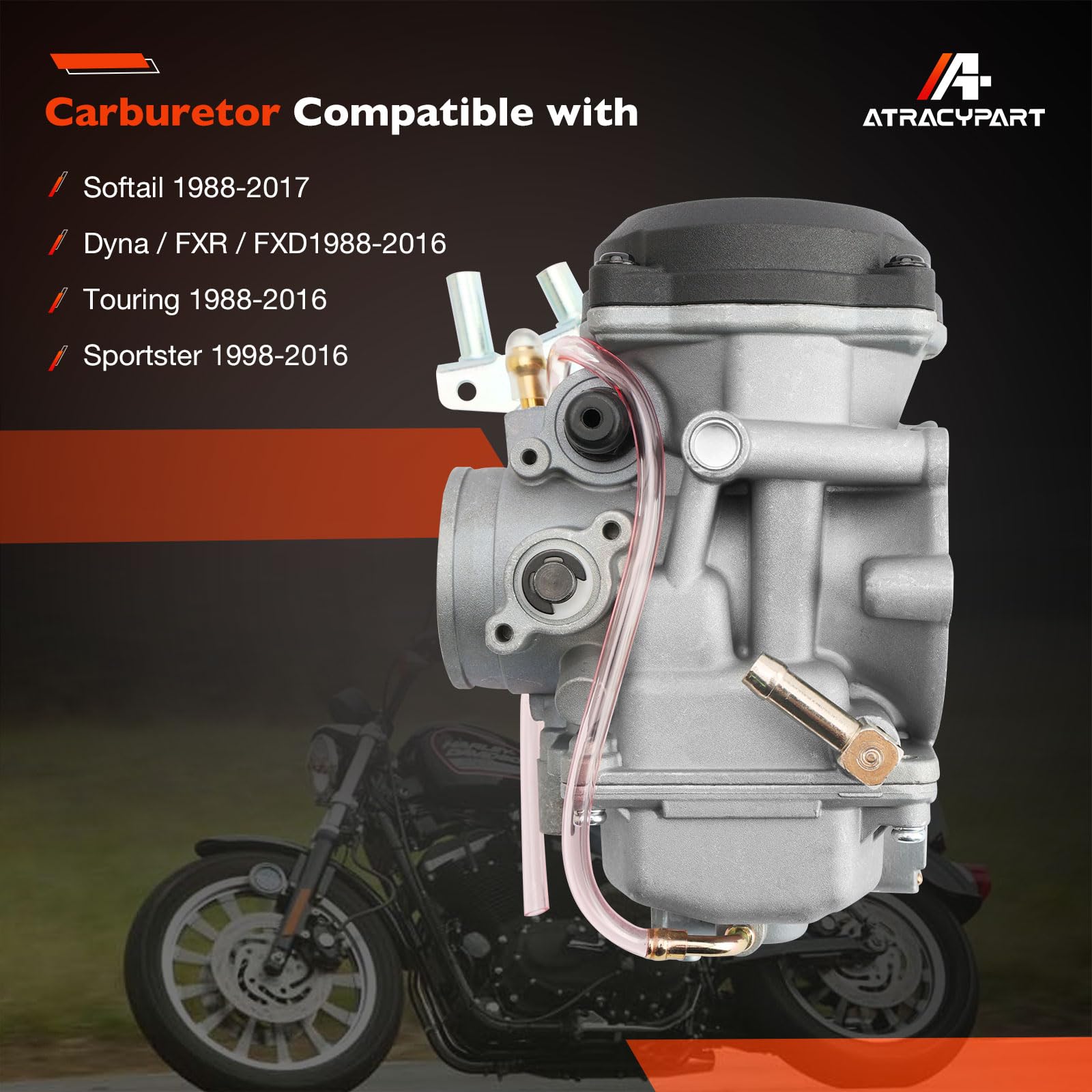 ATRACYPART CV40 carburetor package contents laid out for easy replacement.