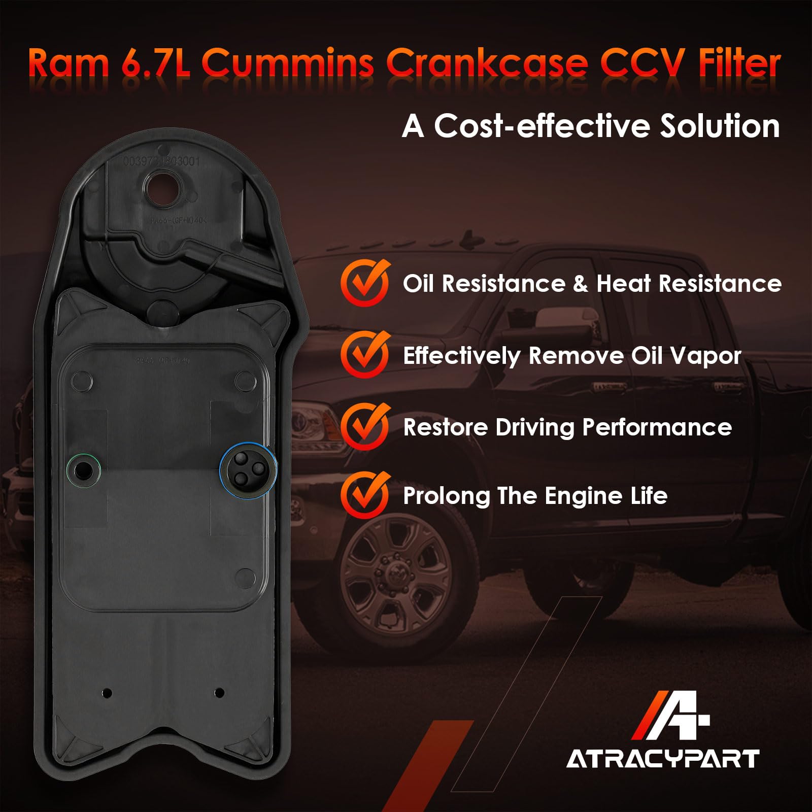 ATRACYPART CV52001-engine bay filter helps maintain clean airflow during operation.