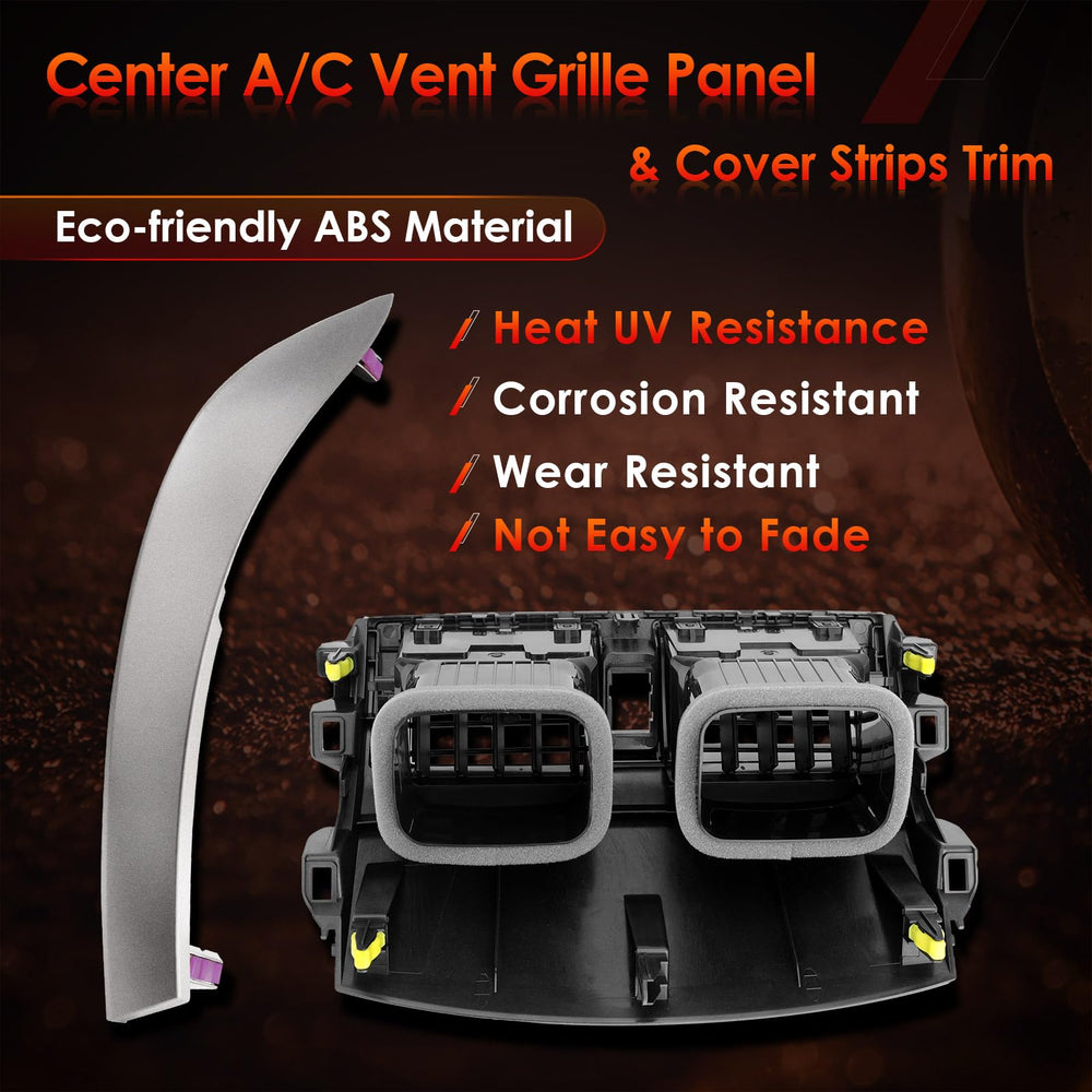 ATRACYPART dash vent panel gray front view showing center outlet fit.