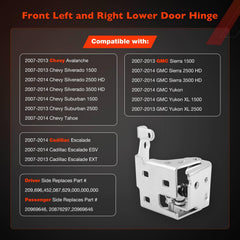 ATRACYPART door hinge plating closeup shows corrosion resistance and durable finish.