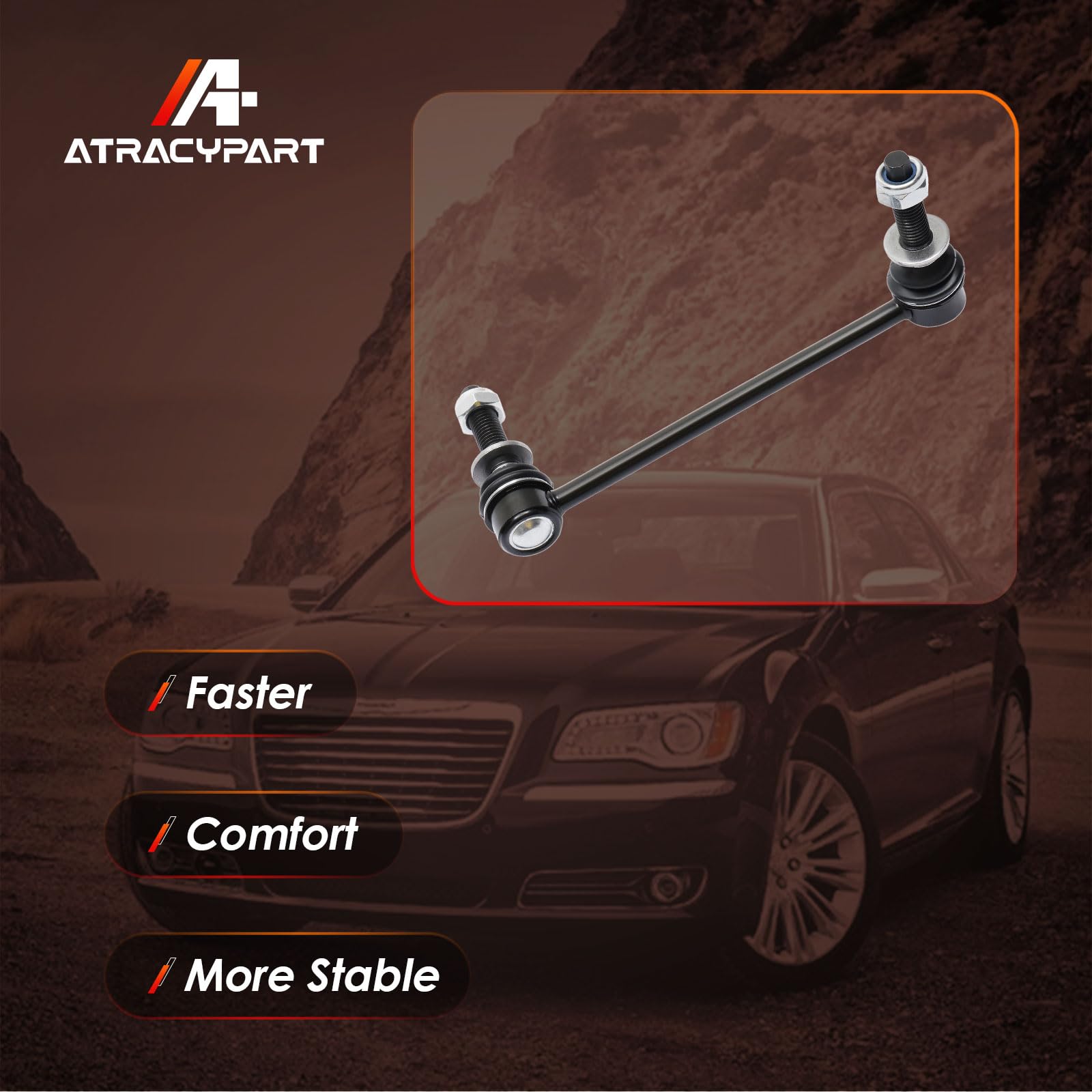 ATRACYPART end-link under vehicle demonstrating reduced noise