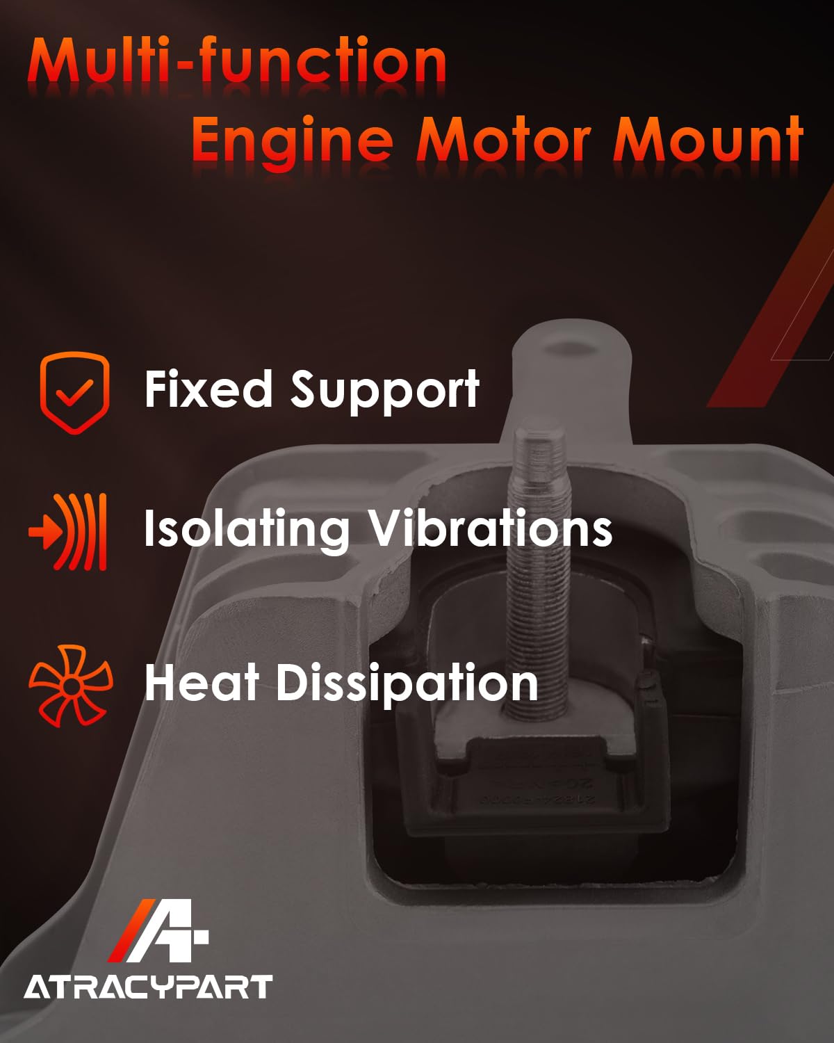 ATRACYPART engine-mount-right installation-ready component with corrosion-resistant finish
