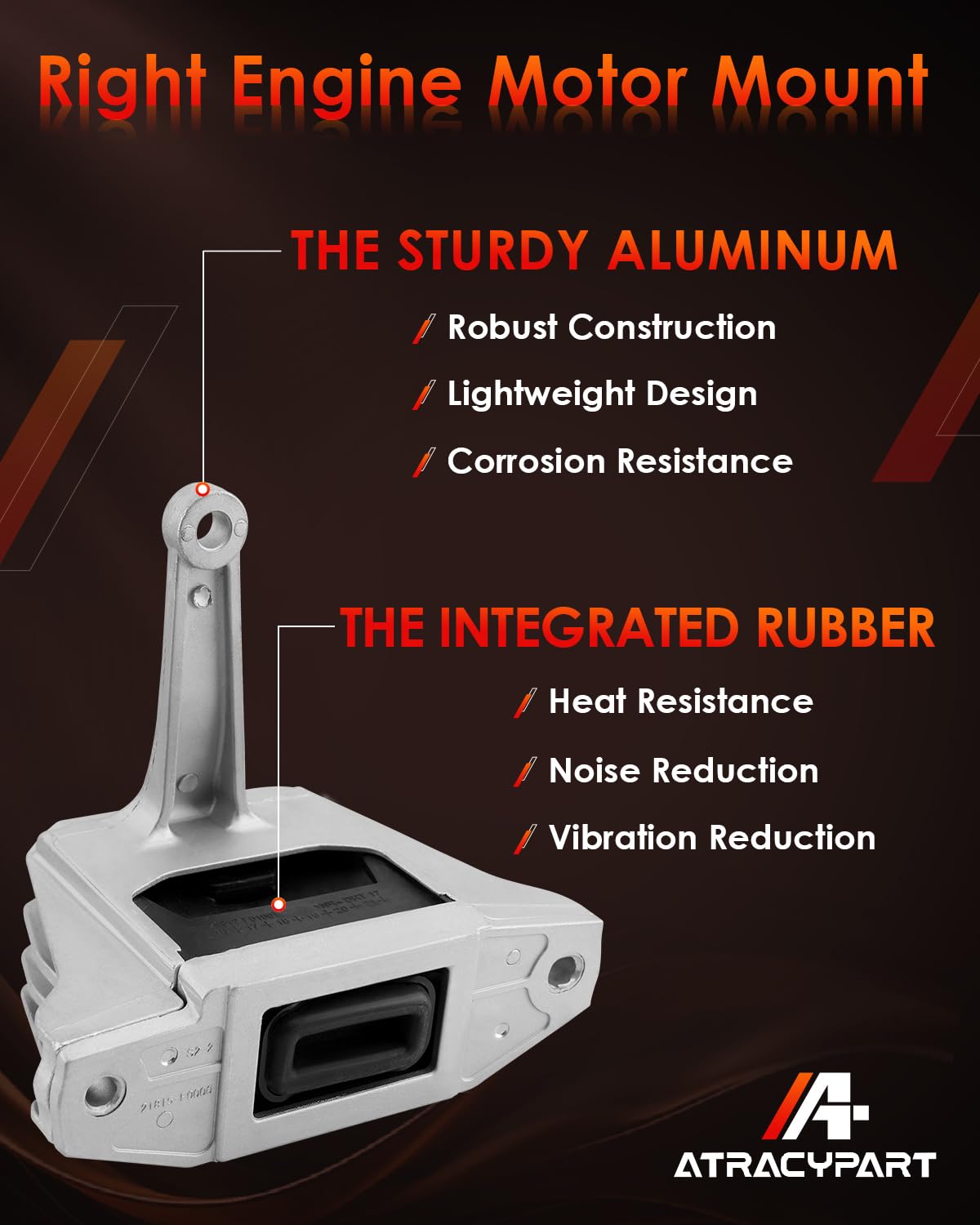 ATRACYPART engine-mount-right shows OEM-replacement features for Hyundai models