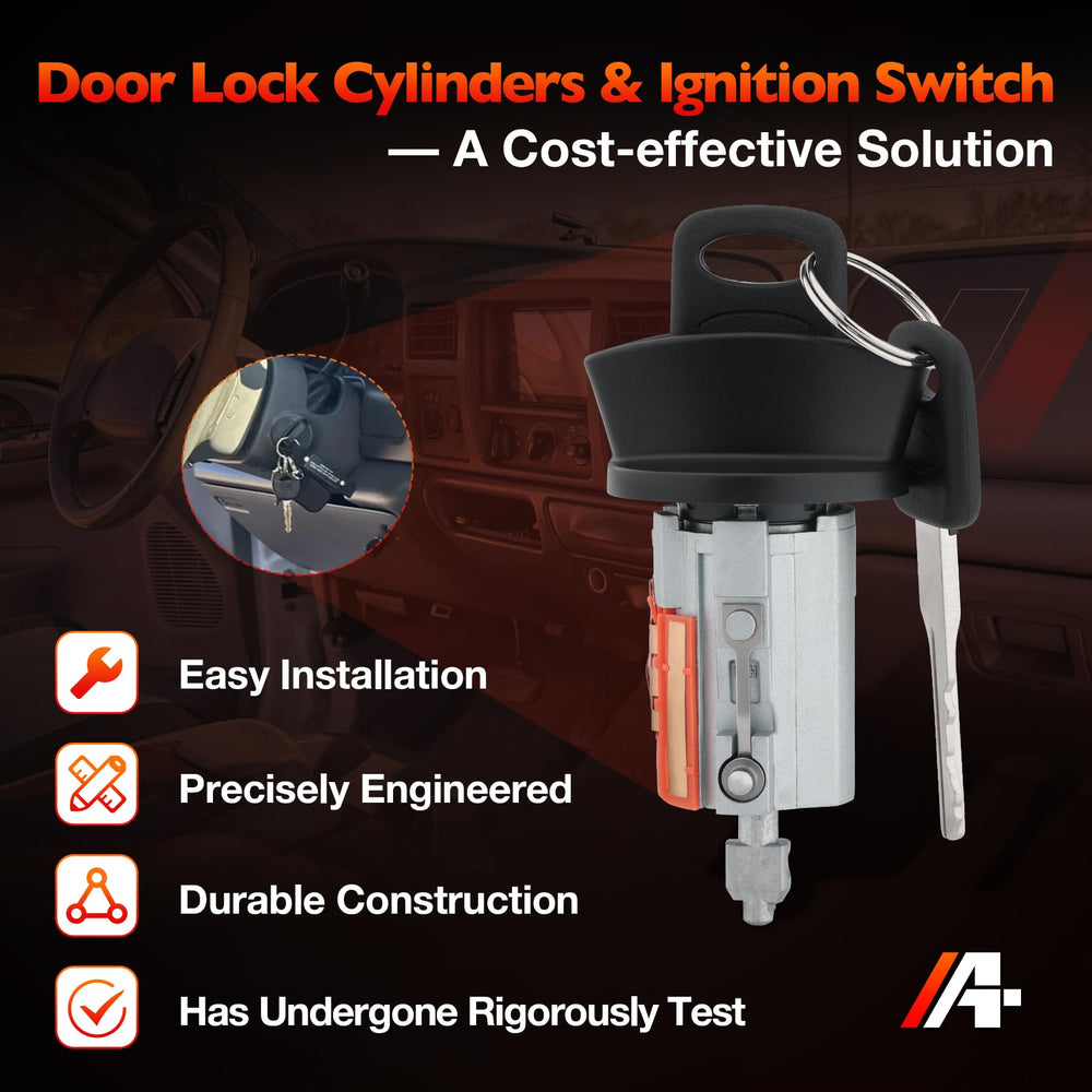 ATRACYPART F-350 door lock cylinders with chrome finish for long-lasting performance