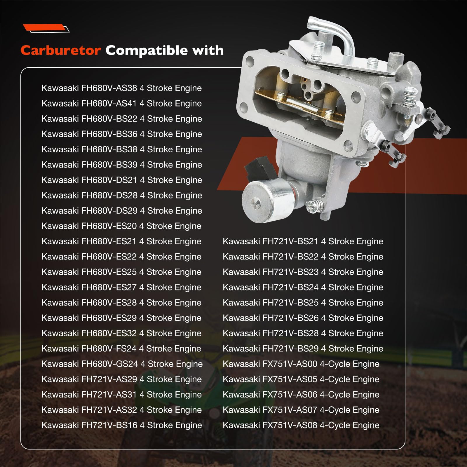 ATRACYPART FH661V carburetor during installation demonstrates precise fit with Kawasaki engines