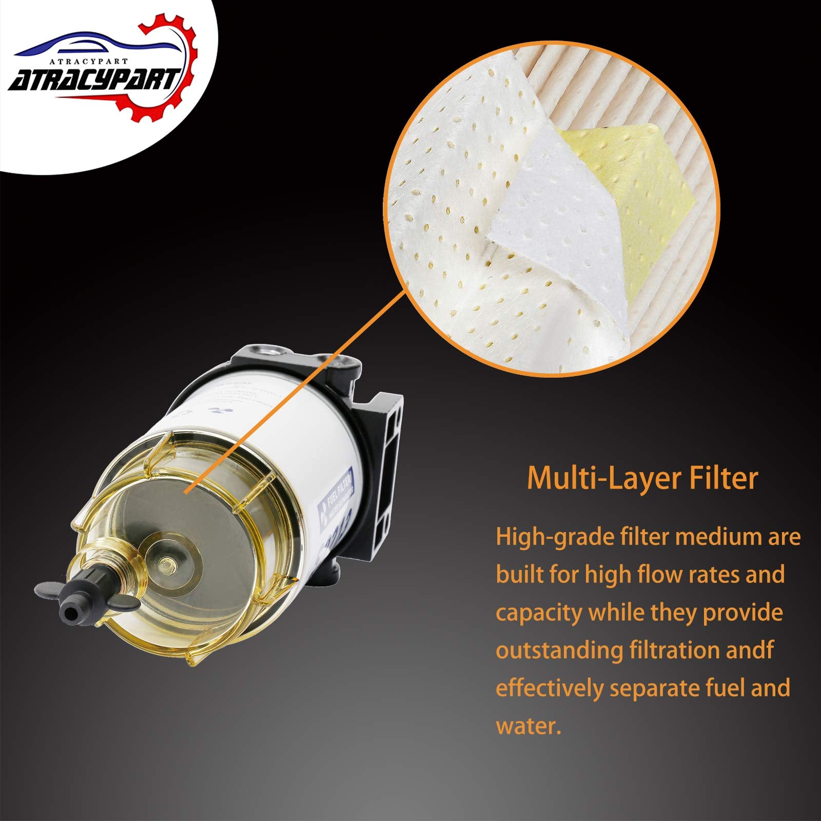 ATRACYPART filter element removal demonstrates straightforward service.