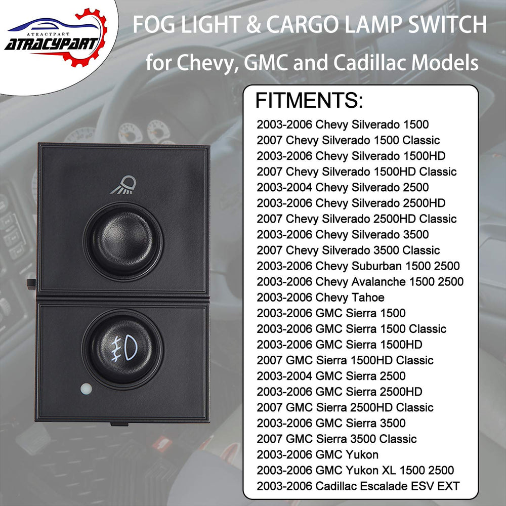 ATRACYPART fog switch rear connector ensures solid factory connection.