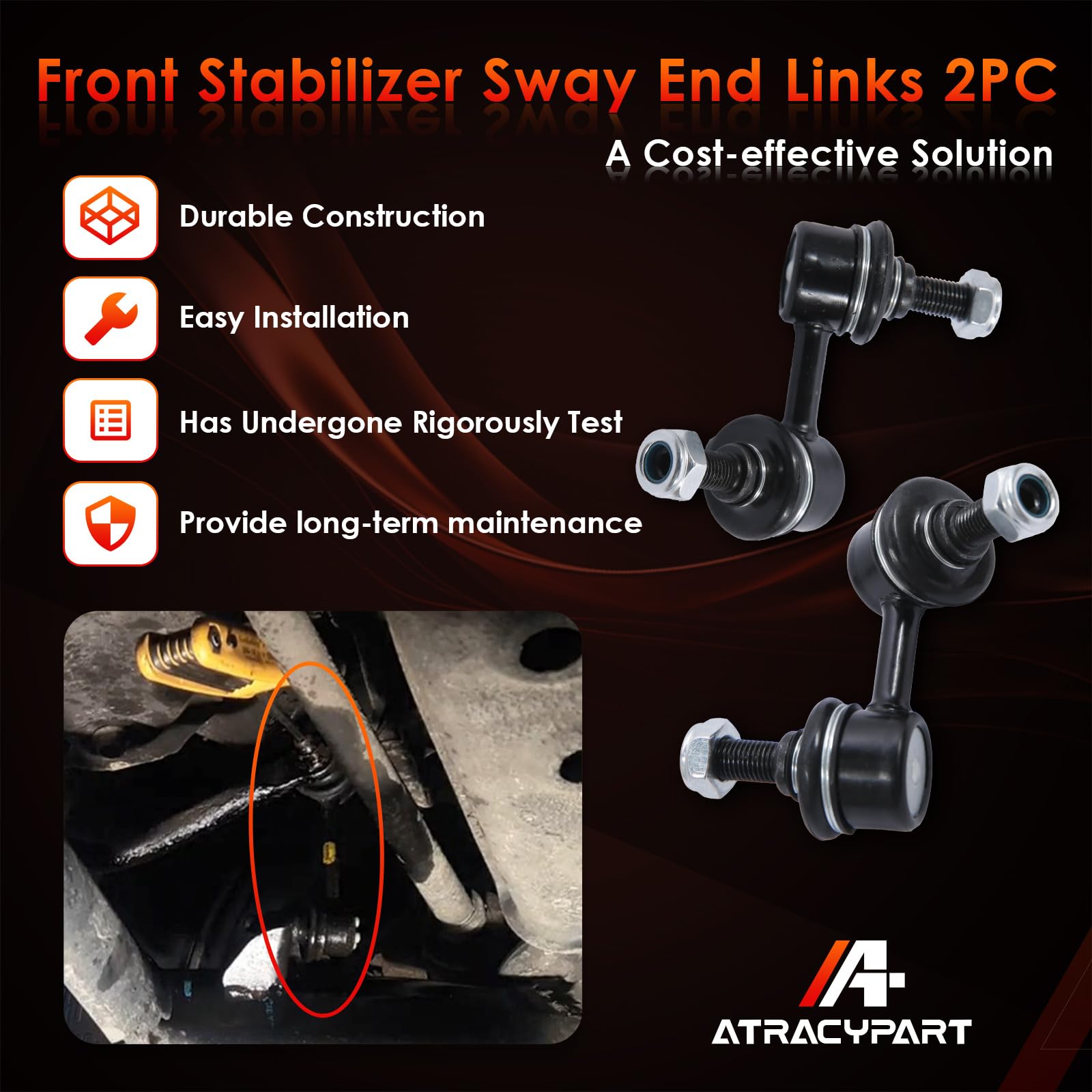 ATRACYPART front stabilizer end link kit for easy installation