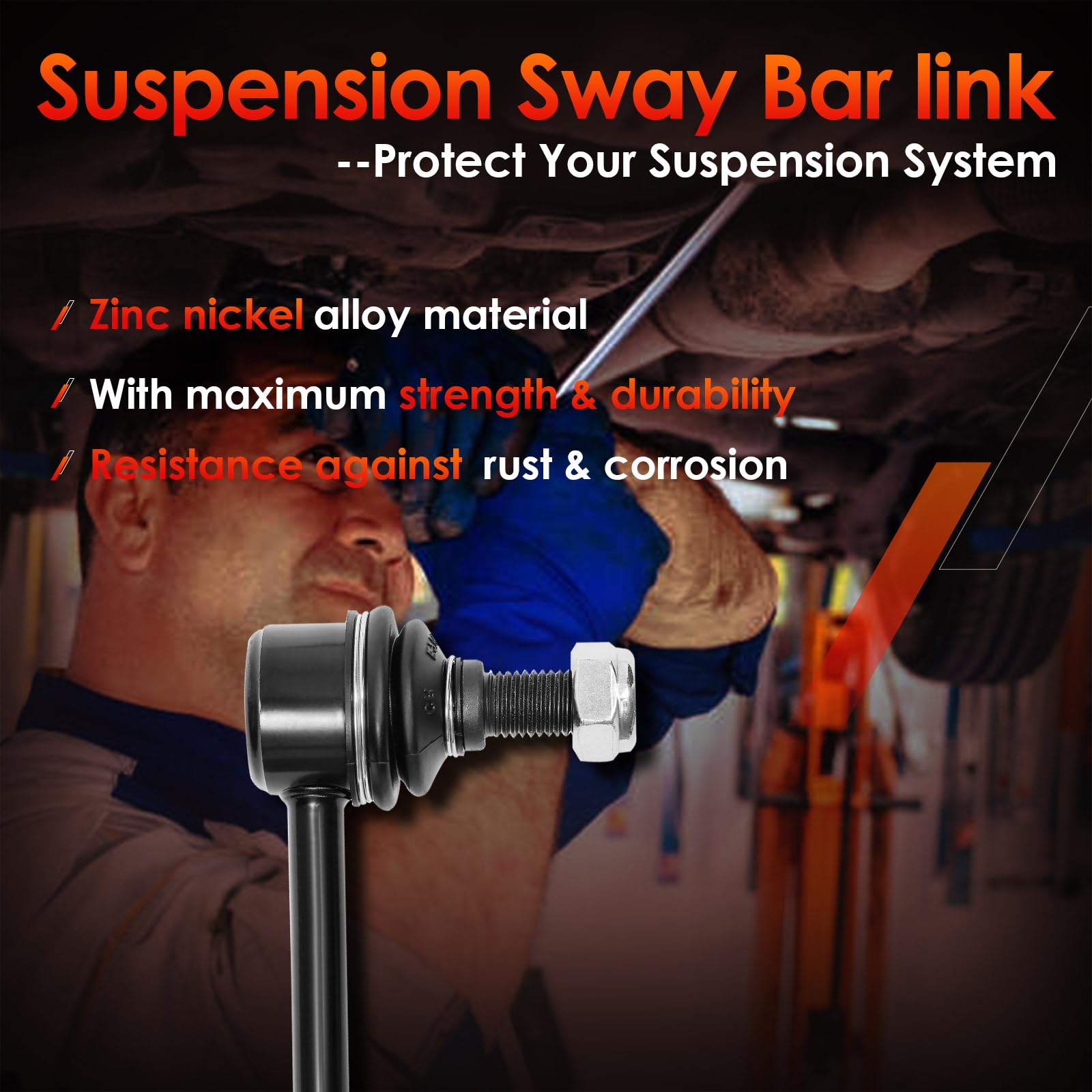 ATRACYPART front-sway-bar-link-coating emphasizes corrosion-resistant finish for long-lasting use.