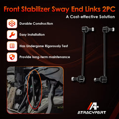 ATRACYPART front-sway-bar-link-on-vehicle demonstrates improved stability during cornering.
