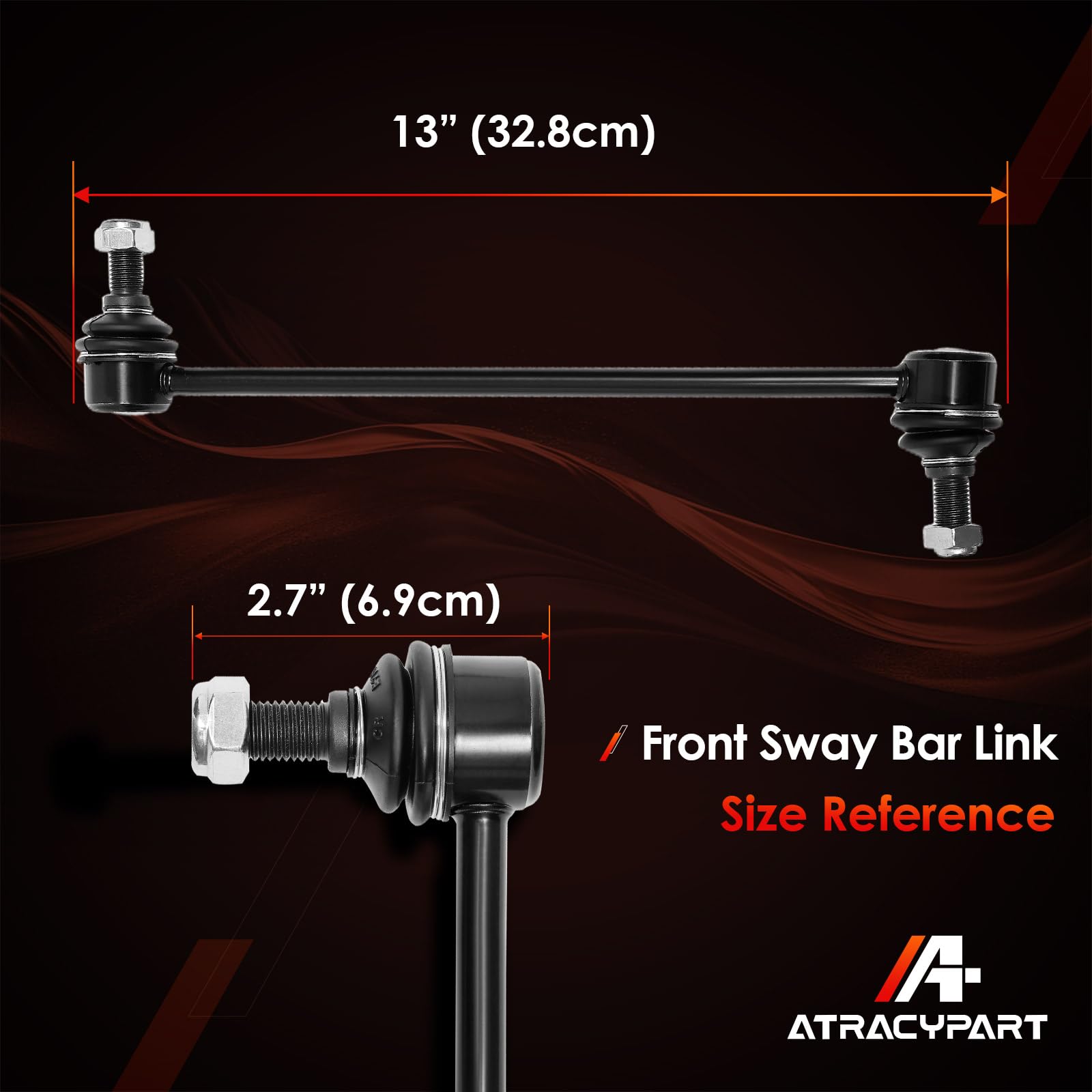 ATRACYPART front-sway-bar-link-warranty-badge signals confidence with a 24-month warranty.