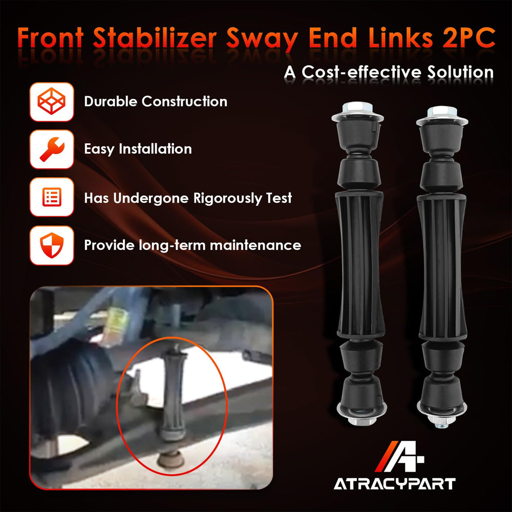 ATRACYPART front sway bar link left on-vehicle demonstrates seamless fit.