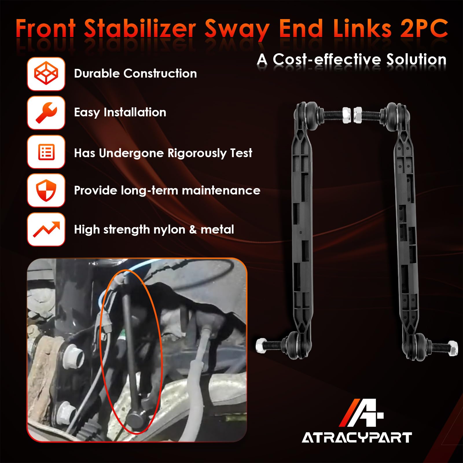 ATRACYPART high-strength steel construction detail enhances durability and rust resistance