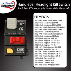 ATRACYPART handlebar headlight switch for Polaris Magnum 500 2x4 solid OE-style connection