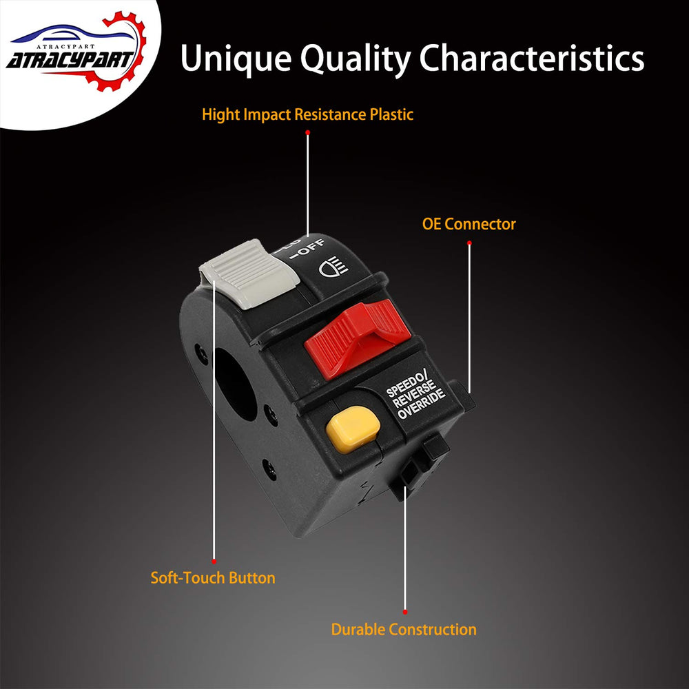 ATRACYPART handlebar headlight switch for Polaris Scrambler 500 4x4 improves visibility and control