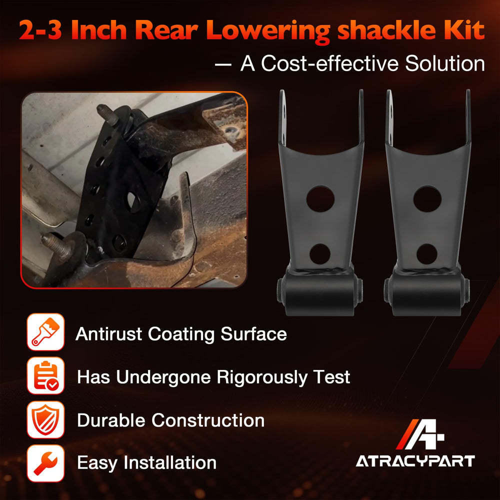 Heavy-duty steel shackle from ATRACYPART for durable suspension support