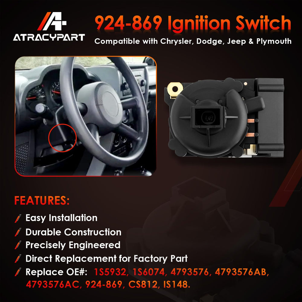 ATRACYPART ignition switch copper alloy construction for longevity.