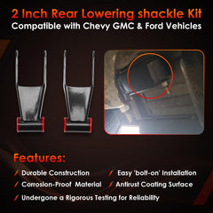 ATRACYPART lowering shackle kit packaging includes two shackles and two grease fittings.