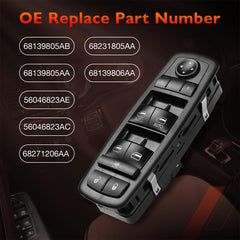 ATRACYPART Chrysler 300/200 fitment switch close-up for reliable window control.
