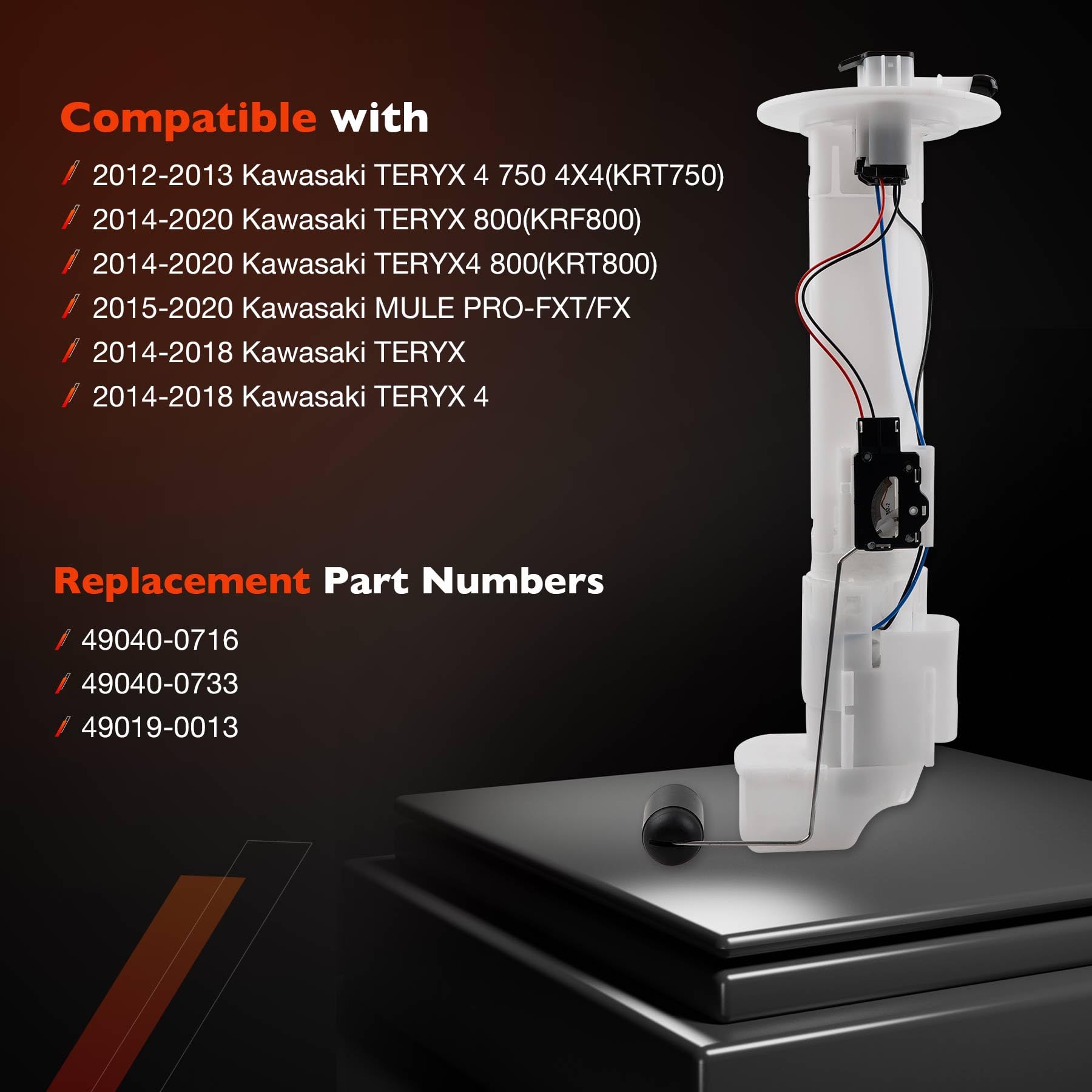 ATRACYPART fuel pump assembly for Mule Pro-FXT with durable build