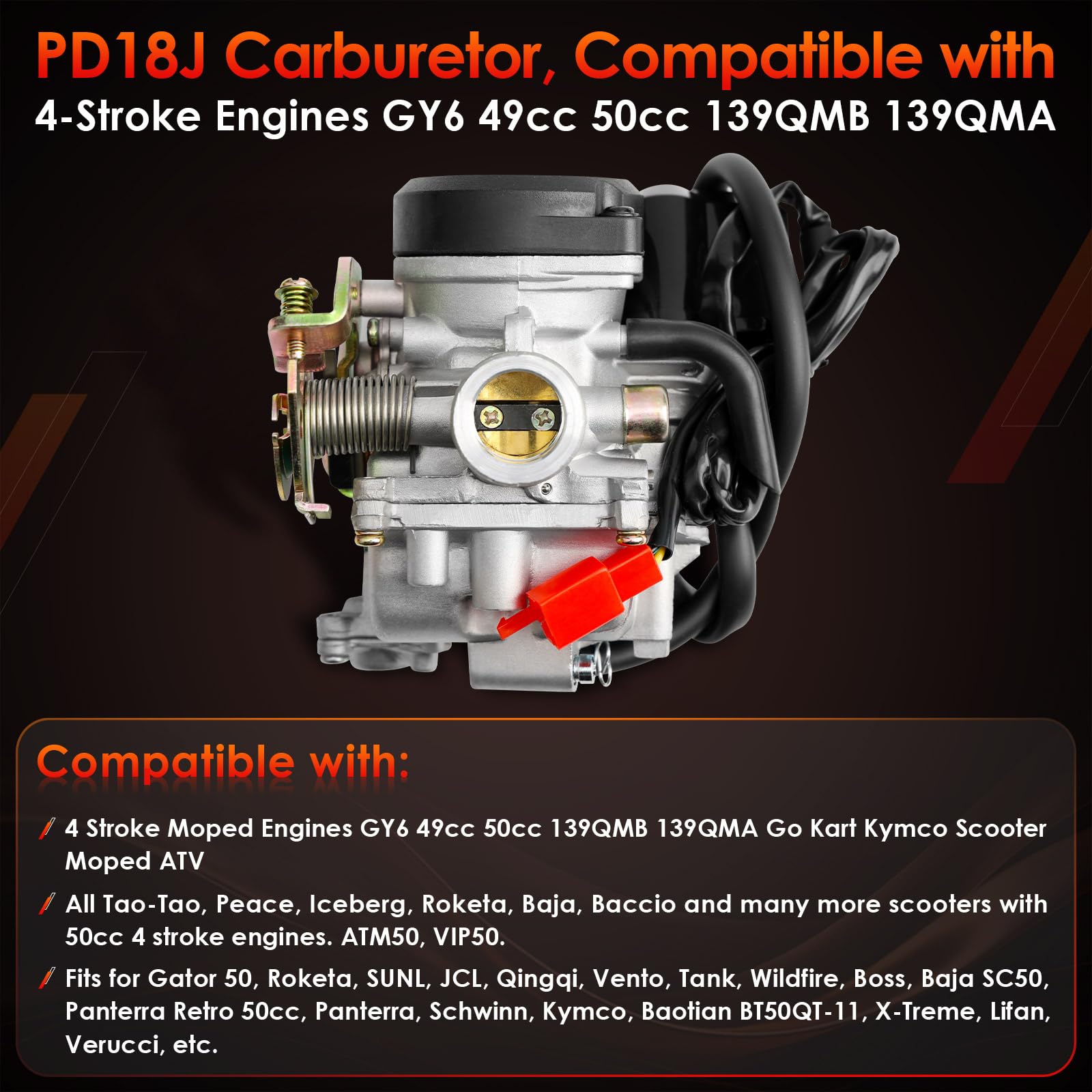 ATRACYPART PD18J carburetor air filter 35mm for steady airflow