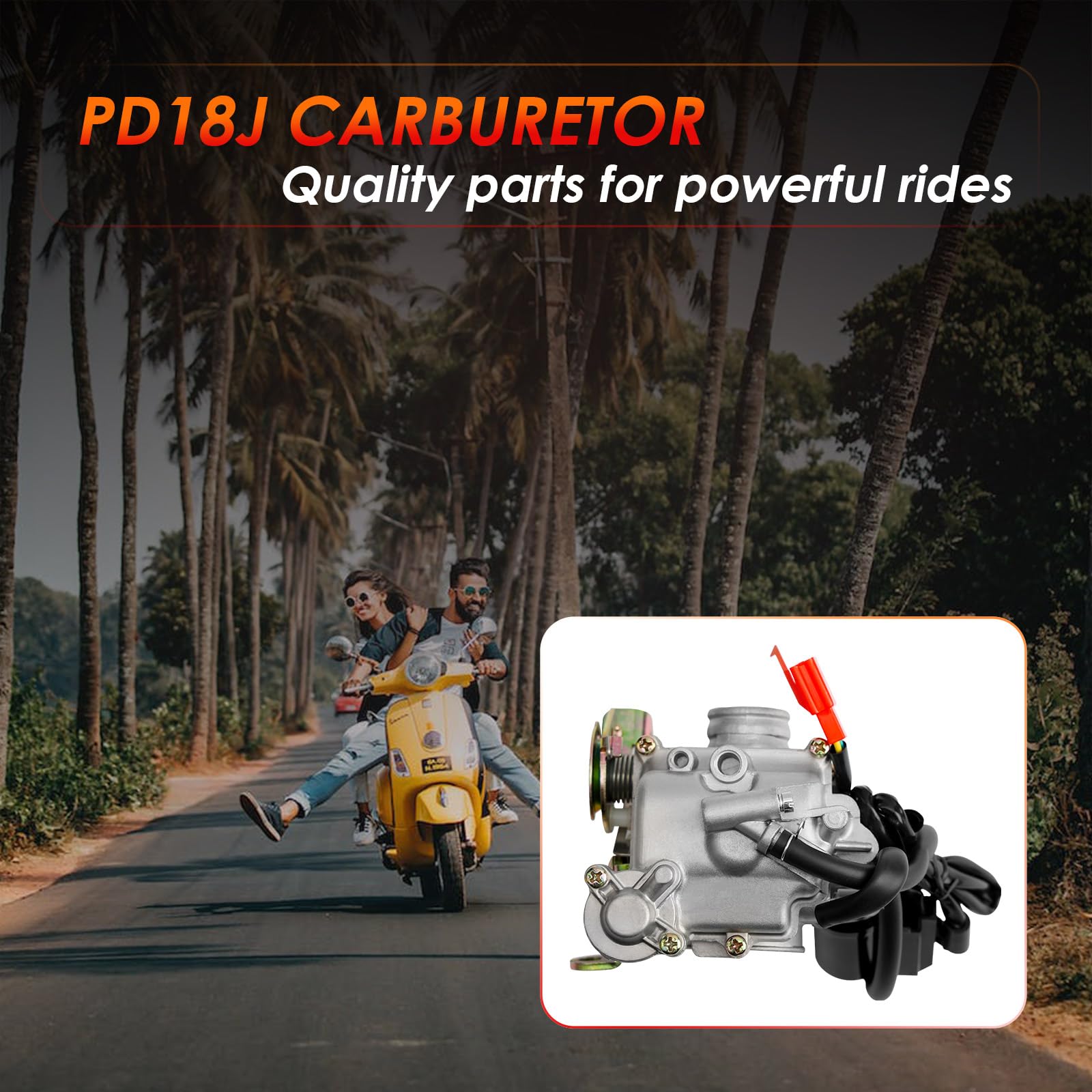 ATRACYPART PD18J compatibility with many Tao-Tao and Kymco scooters