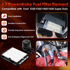 ATRACYPART Powerstroke filtration media detail highlighting premium filter material.