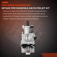 ATRACYPART PWK 24mm carburetor fits Coleman CT200U for smoother acceleration