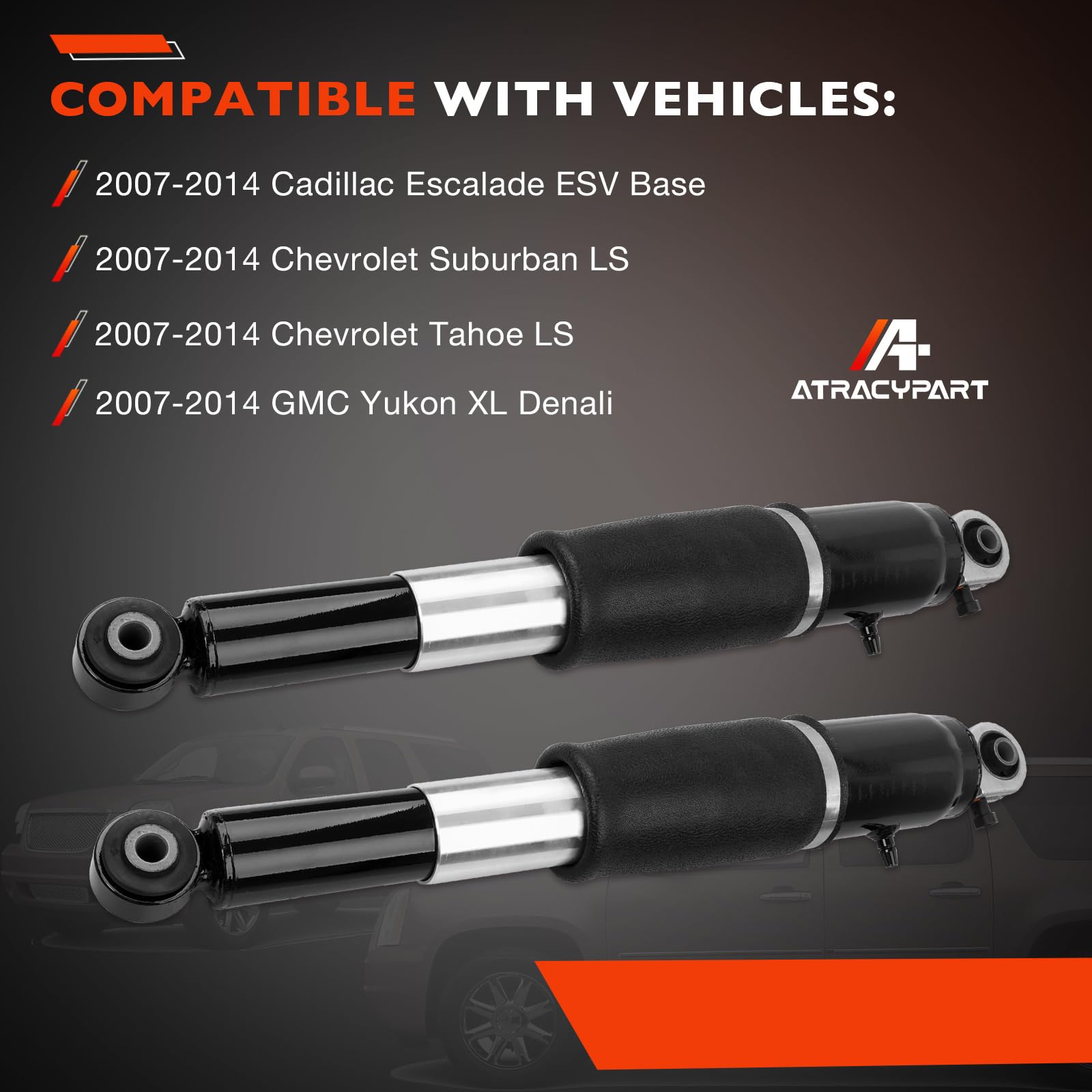 ATRACYPART Suburban rear air shock struts deliver controlled handling