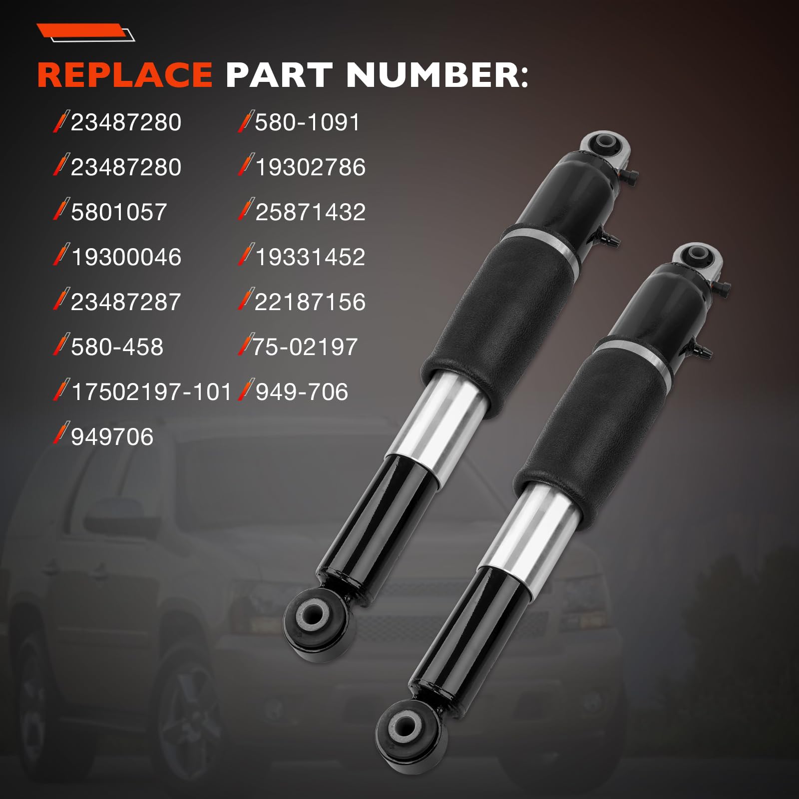 ATRACYPART Tahoe rear air shock struts smooth rough roads