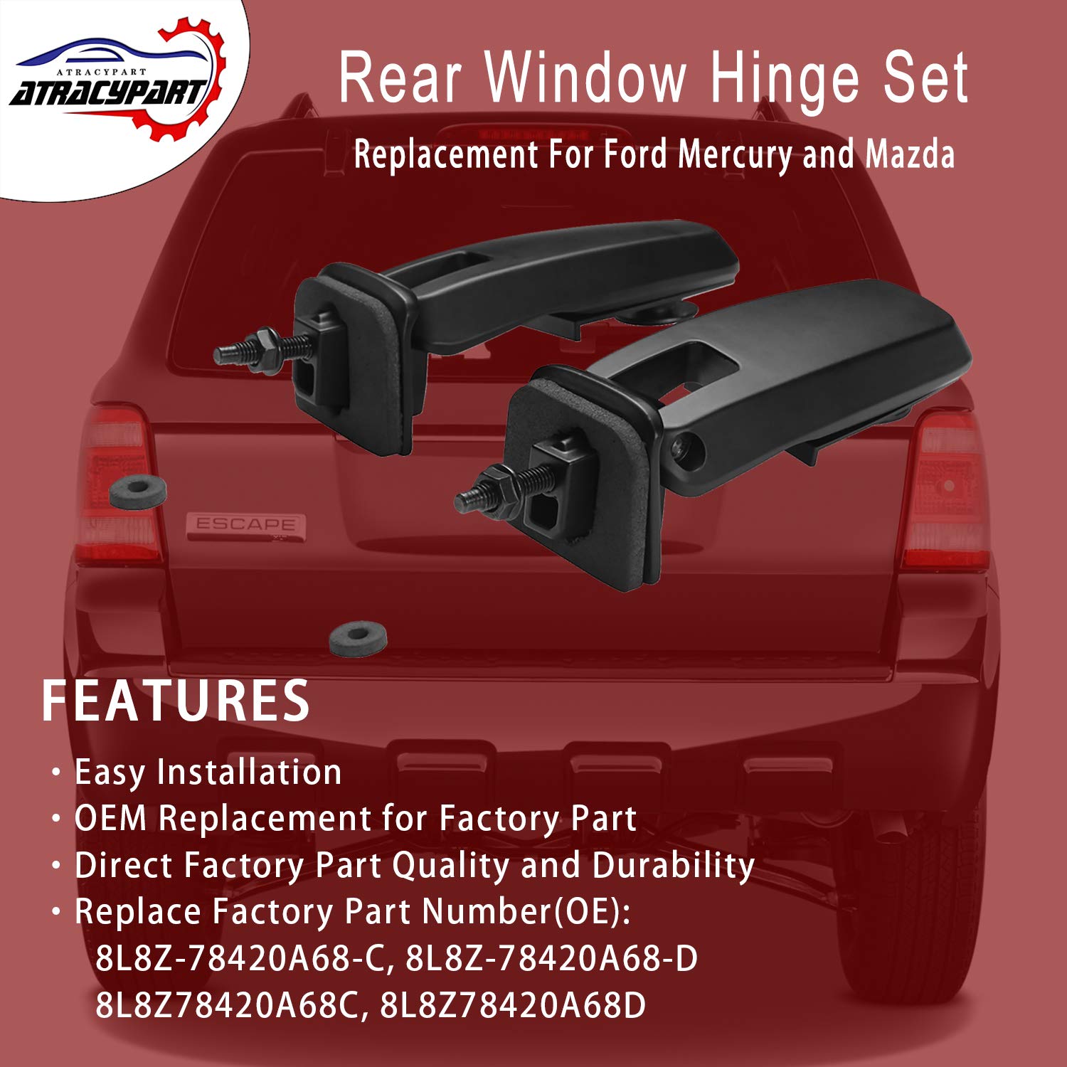 ATRACYPART rear window hinge left ensures smooth opening and closing.
