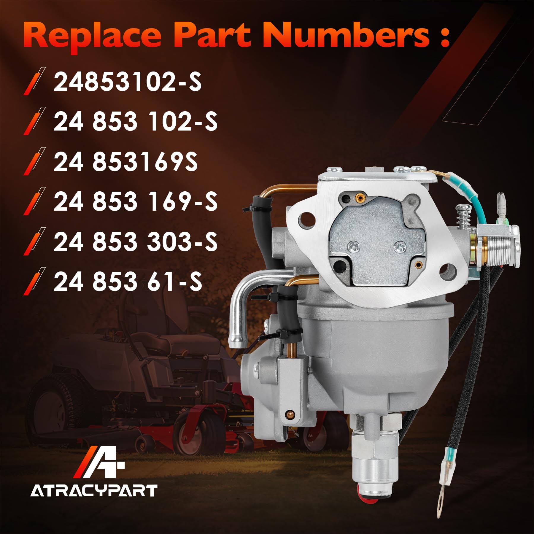 ATRACYPART spark plugs included for quick maintenance and smooth combustion.
