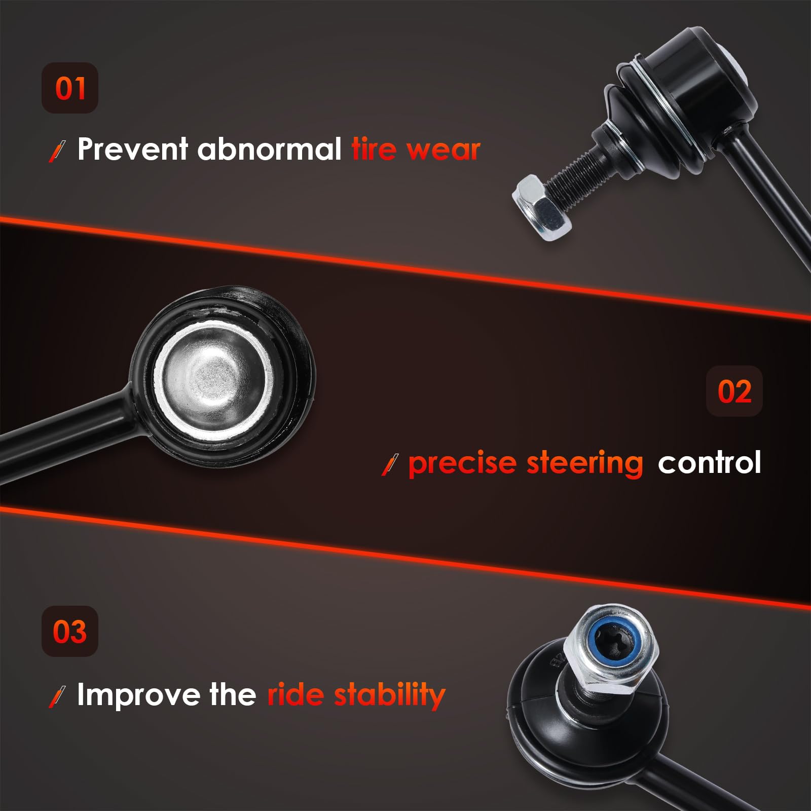 ATRACYPART 2-piece kit emphasizes easy installation and improved ride stability.