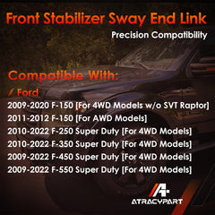 ATRACYPART sway bar link closeup shows quality steel construction for durable performance