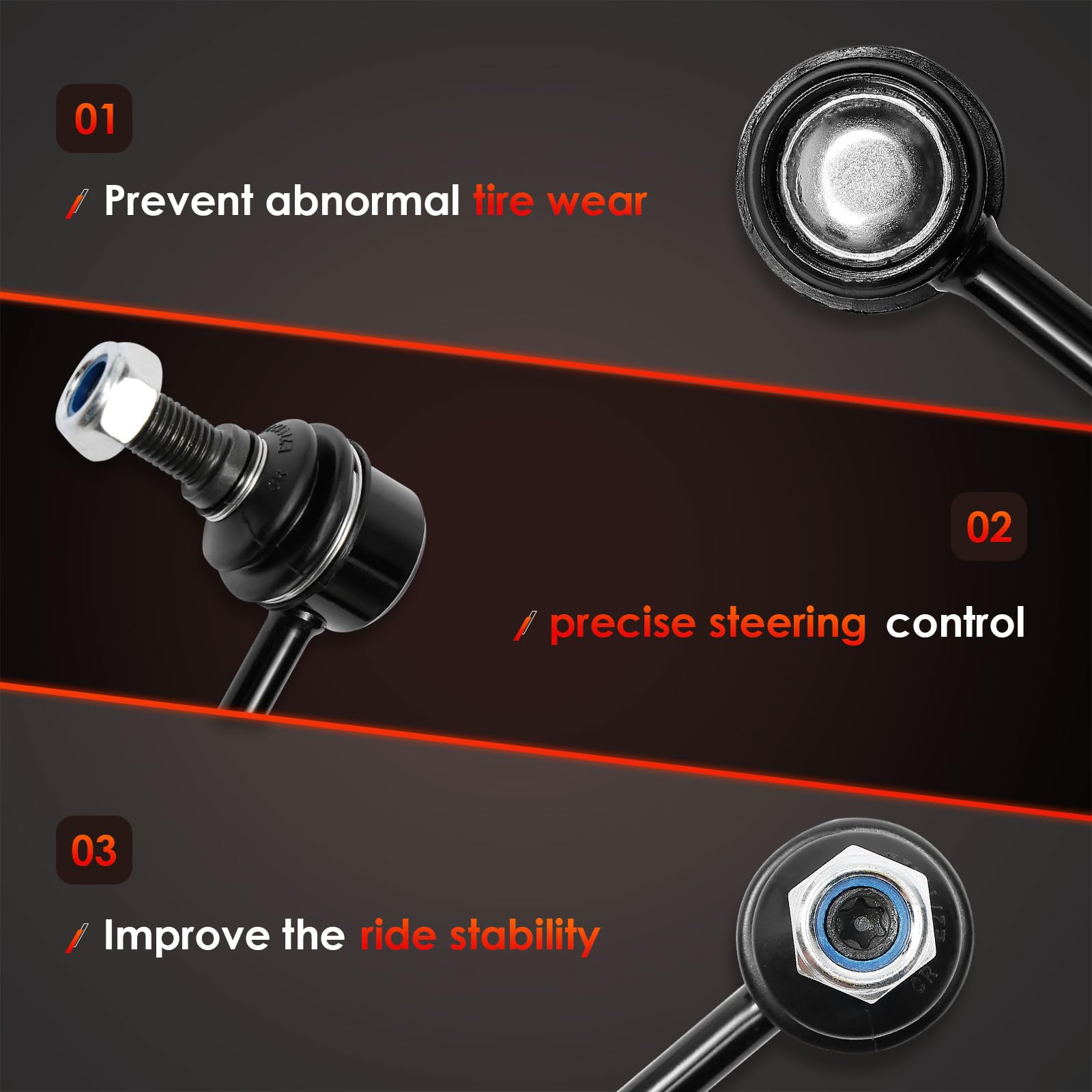 ATRACYPART sway bar link on vehicle showing improved stability.